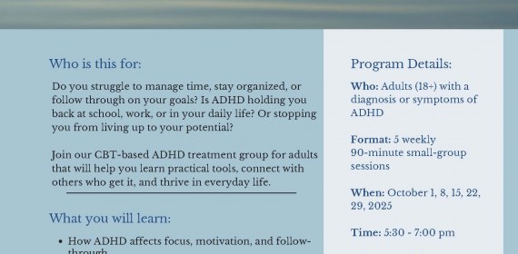 NEW! ADHD treatment group – October 2025